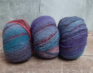 Rico Creative Melange DK - wine, teal